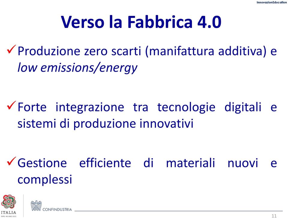 emissions/energy Forte integrazione tra tecnologie