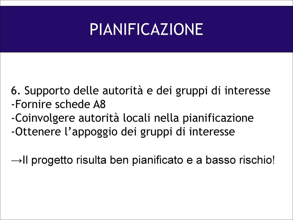 schede A8 -Coinvolgere autorità locali nella