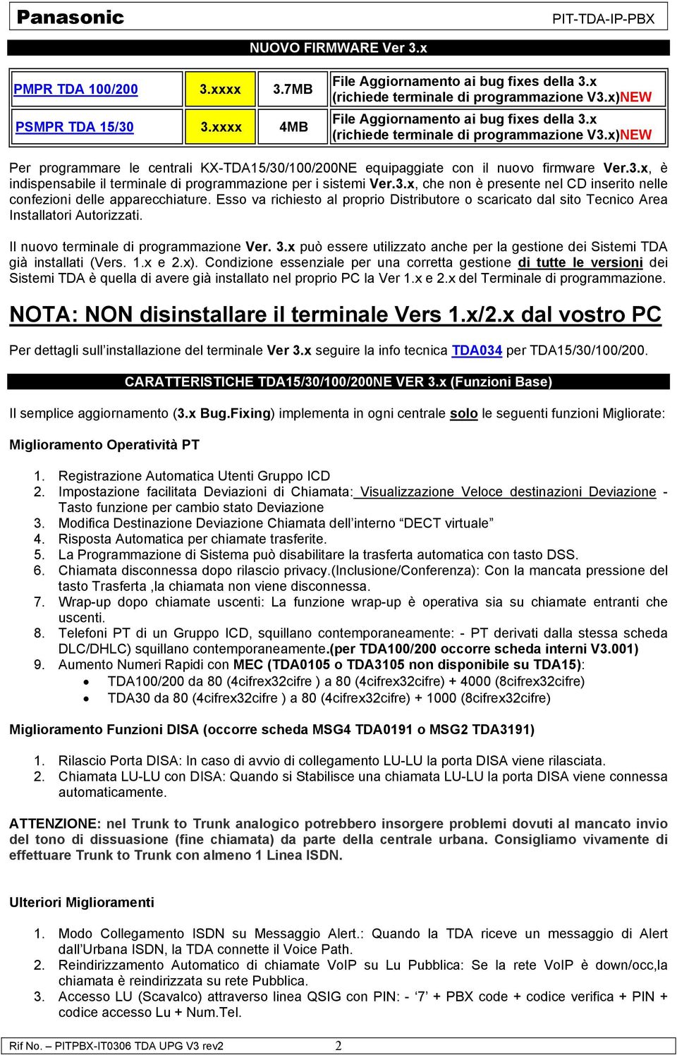 3.x, che non è presente nel CD inserito nelle confezioni delle apparecchiature. Esso va richiesto al proprio Distributore o scaricato dal sito Tecnico Area Installatori Autorizzati.