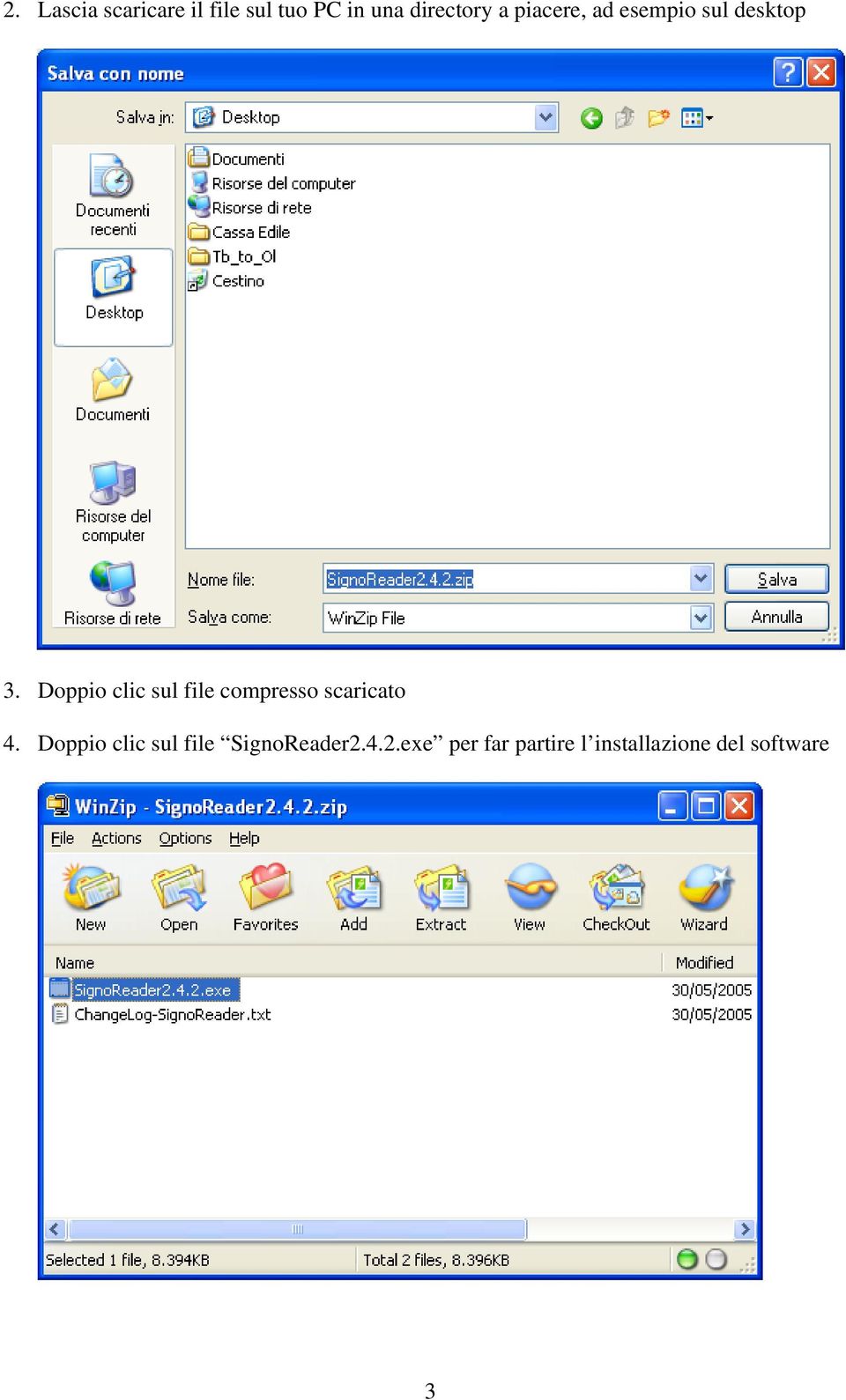 Doppio clic sul file compresso scaricato 4.