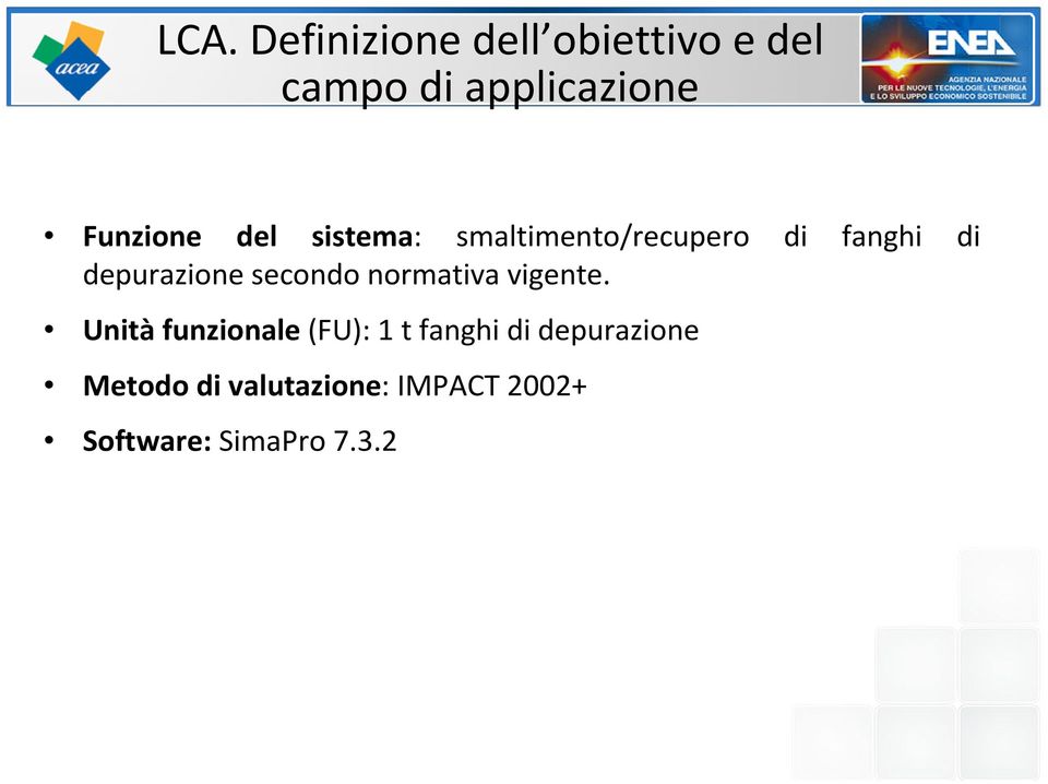 depurazione secondo normativa vigente.