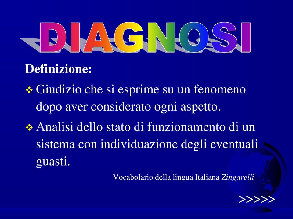 Analisi dello stato di funzionamento di un sistema con