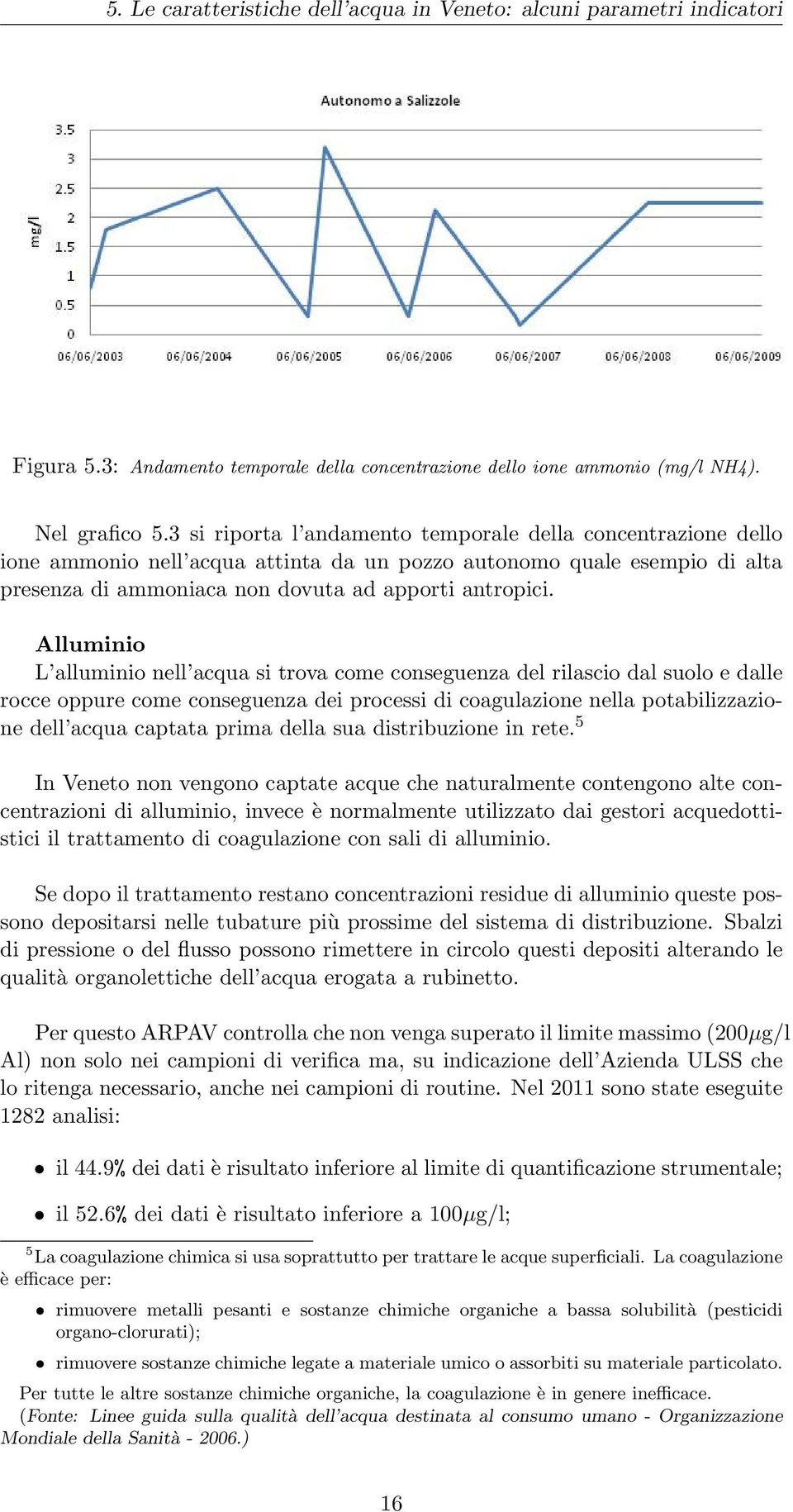 Alluminio L alluminio nell acqua si trova come conseguenza del rilascio dal suolo e dalle rocce oppure come conseguenza dei processi di coagulazione nella potabilizzazione dell acqua captata prima