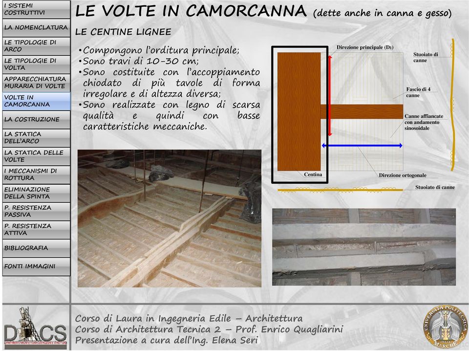 realizzate con legno di scarsa qualità e quindi con basse caratteristiche meccaniche.