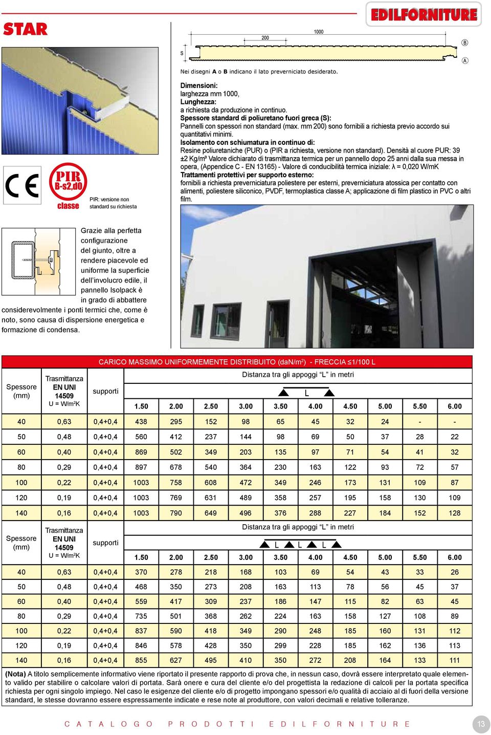 solamento con schiumatura in continuo di: Resine poliuretaniche (PUR) o (PR a richiesta, versione non standard).