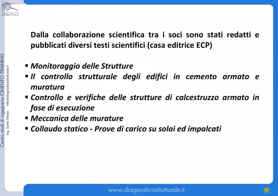 edifici in cemento armato e muratura Controllo e verifiche delle strutture di calcestruzzo