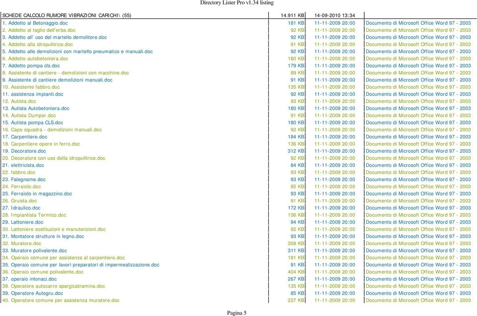 doc 92 KB 11-11-2009 20:00 Documento di Microsoft Office Word 97-2003 4. Addetto alla idropulitrice.doc 91 KB 11-11-2009 20:00 Documento di Microsoft Office Word 97-2003 5.