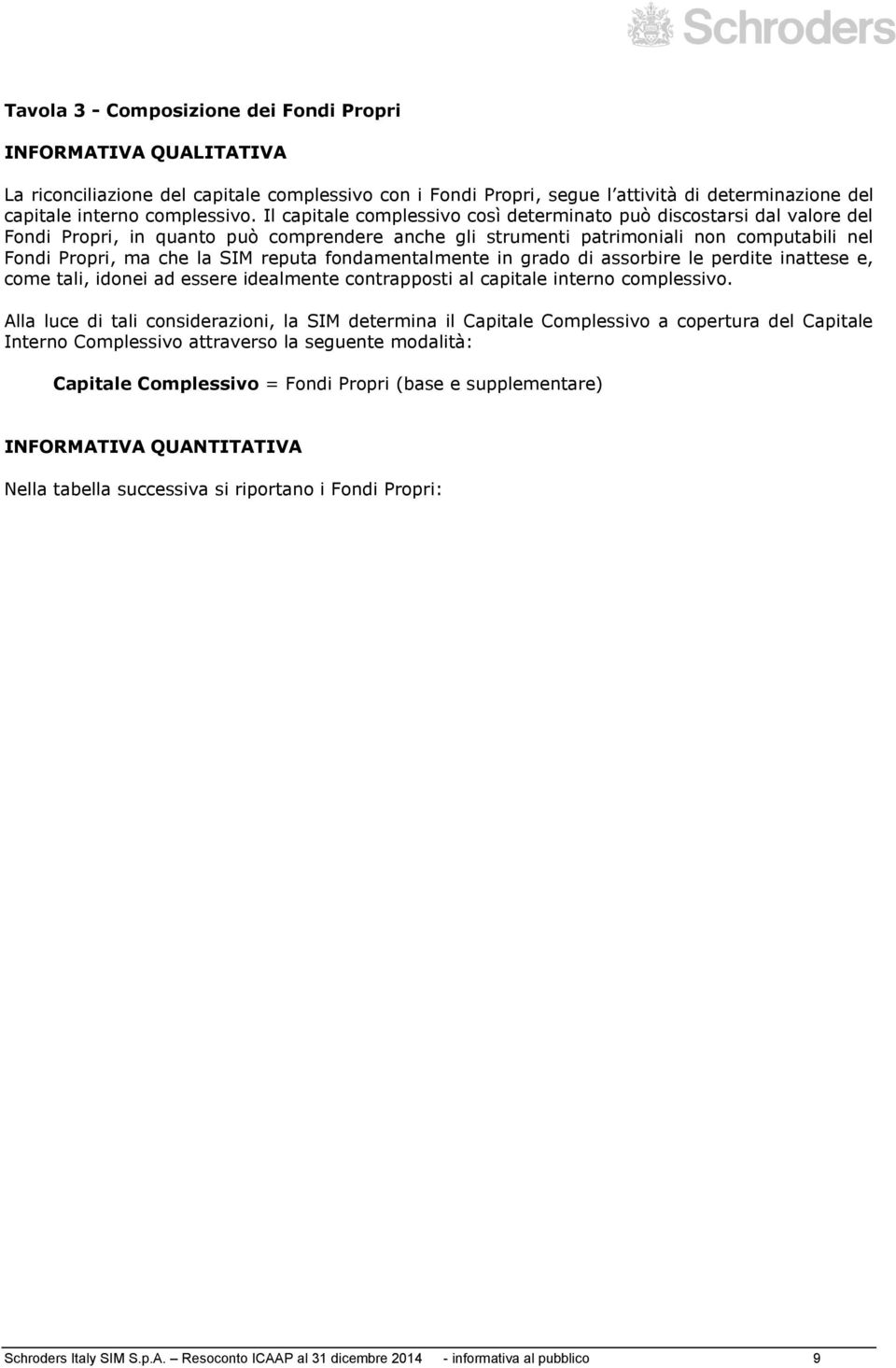 fondamentalmente in grado di assorbire le perdite inattese e, come tali, idonei ad essere idealmente contrapposti al capitale interno complessivo.