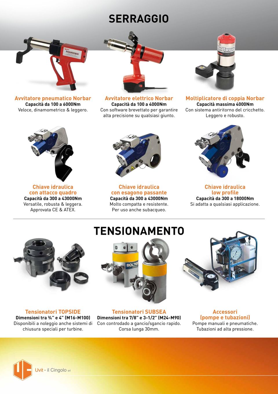 Moltiplicatore di coppia Norbar Capacità massima 4000Nm Con sistema antiritorno del cricchetto. Leggero e robusto.