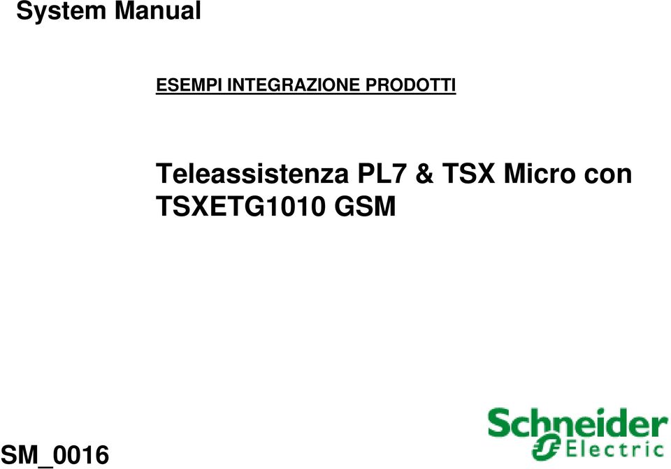 Teleassistenza PL7 & TSX