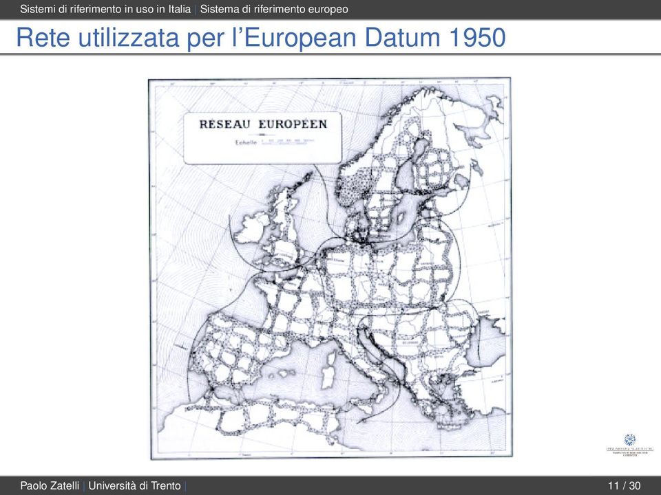Rete utilizzata per l European Datum