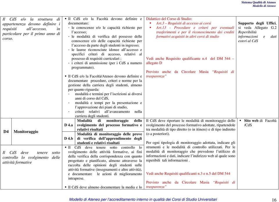 accesso; - le modalità di verifica del possesso delle conoscenze e/o delle capacità richieste per l accesso da parte degli studenti in ingresso; - le lauree riconosciute idonee all accesso e