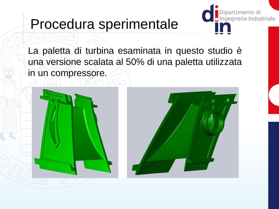 una versione scalata al 50% di una