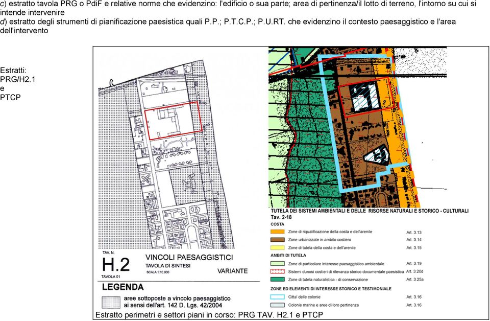 pianificazione paesistica quali P.P.; P.T.C.P.; P.U.RT.