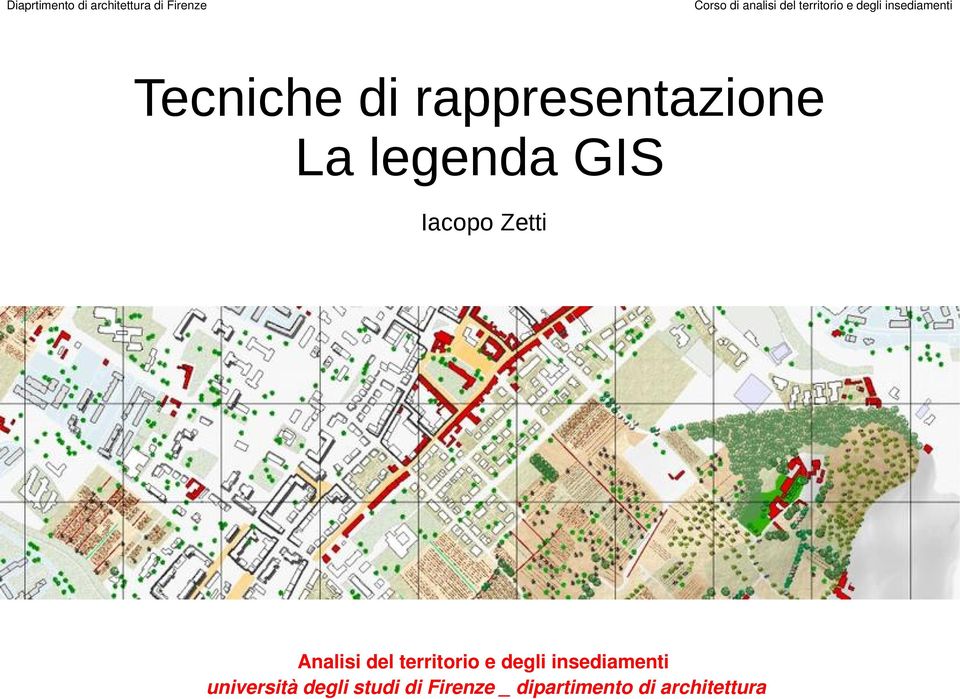 Analisi del territorio e degli insediamenti