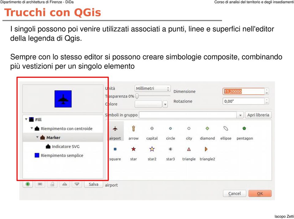 legenda di Qgis.