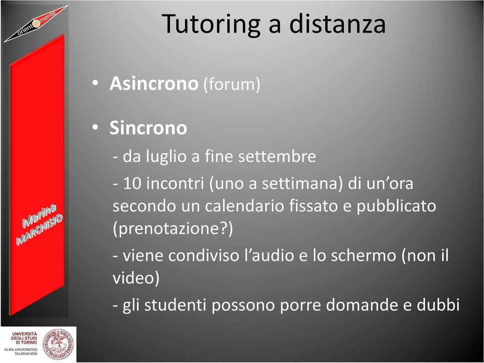 calendario fissato e pubblicato (prenotazione?