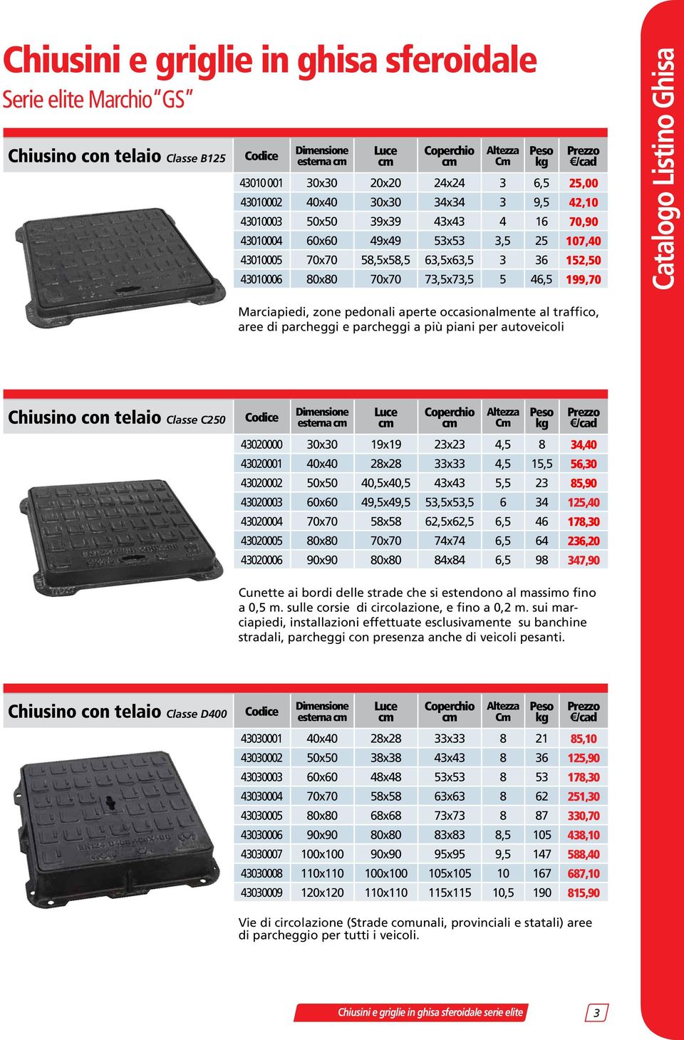 pedonali aperte occasionalmente al traffico, aree di parcheggi e parcheggi a più piani per autoveicoli Chiusino con telaio Classe C250 esterna 43020000 30x30 19x19 23x23 4,5 8 34,40 43020001 40x40