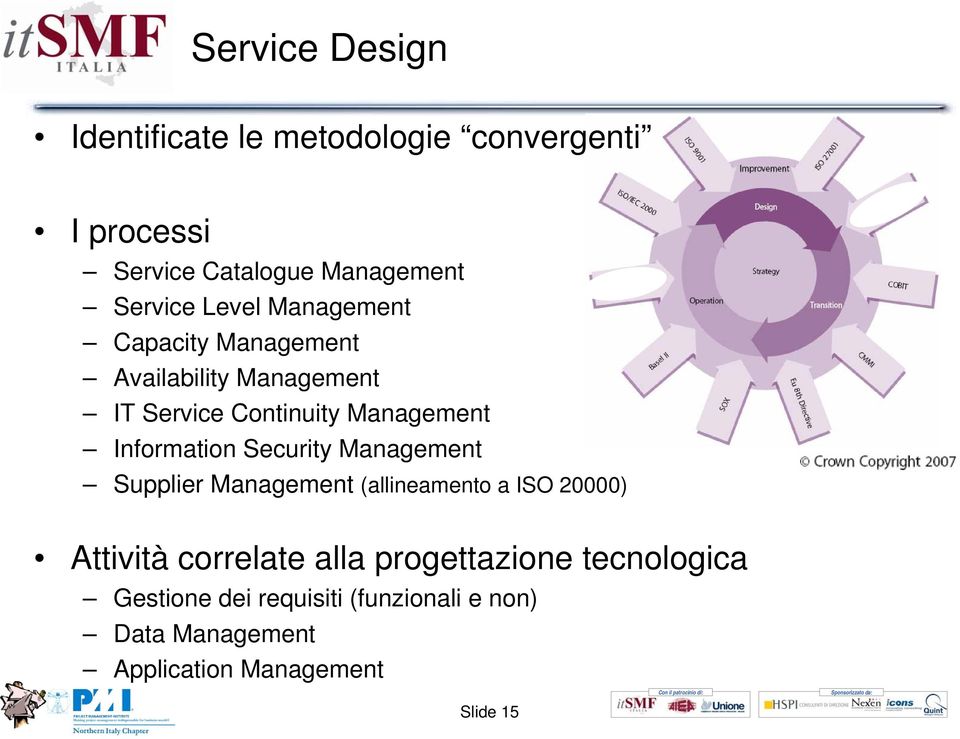 Information Security Management Supplier Management (allineamento a ISO 20000) Attività correlate alla