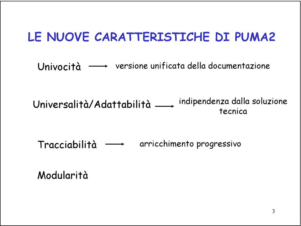 Universalità/Adattabilità indipendenza dalla