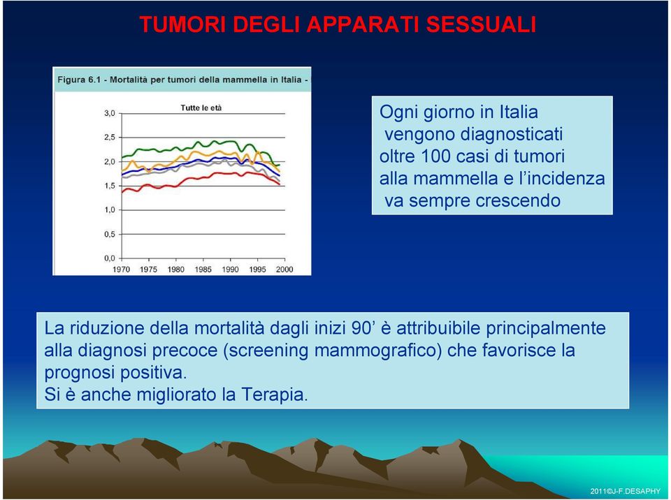 mortalità dagli inizi 90 è attribuibile principalmente alla diagnosi precoce