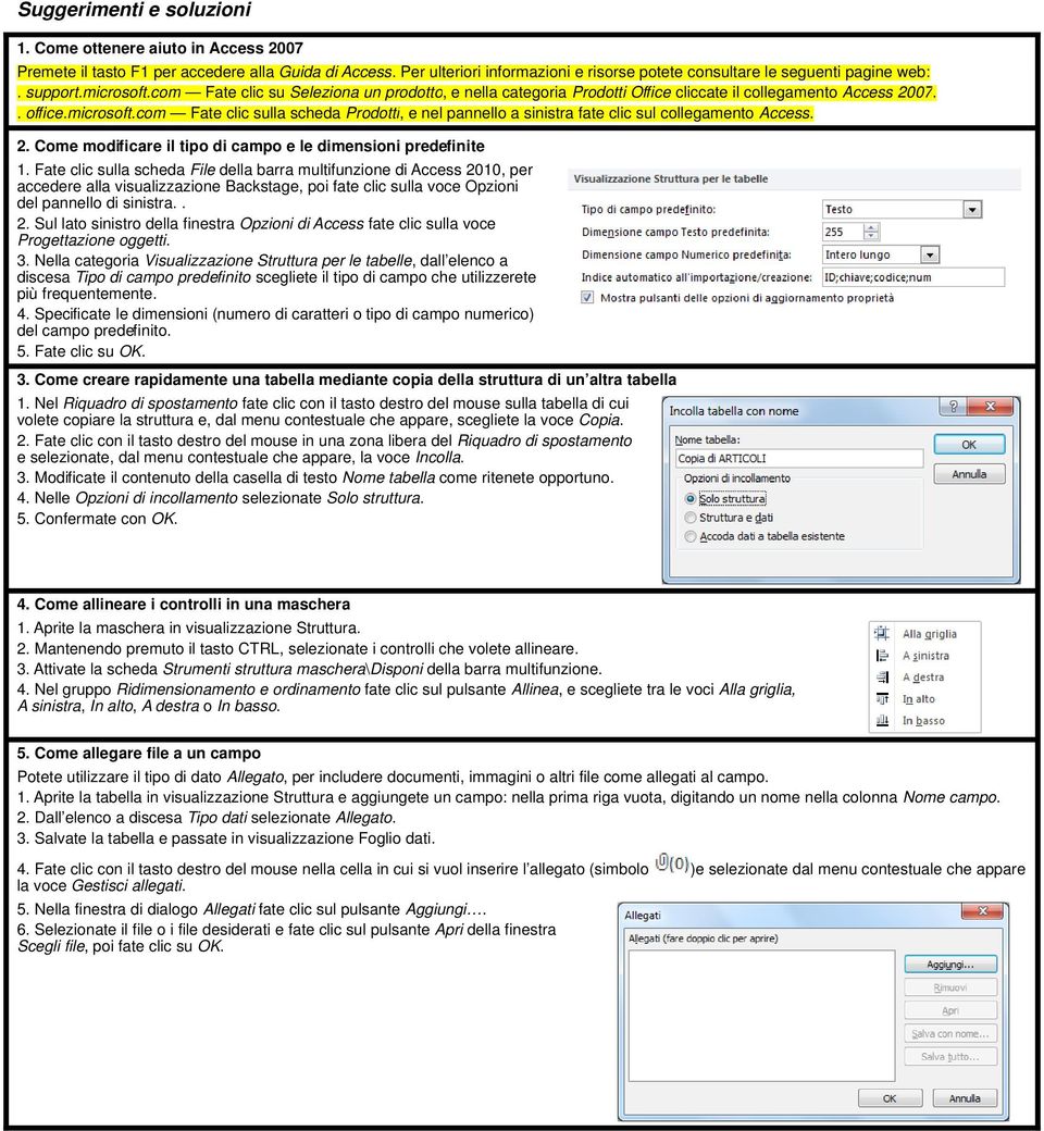 2. Come modificare il tipo di campo e le dimensioni predefinite 1.