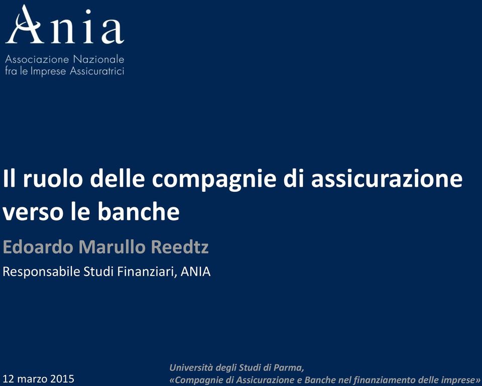 12 marzo 2015 Università degli Studi di Parma, «Compagnie