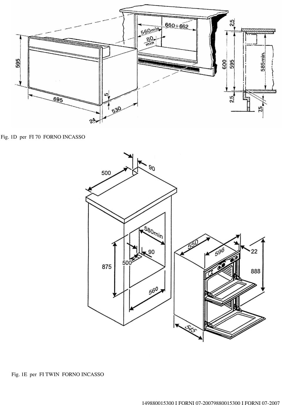 1E per FI TWIN FORNO INCASSO