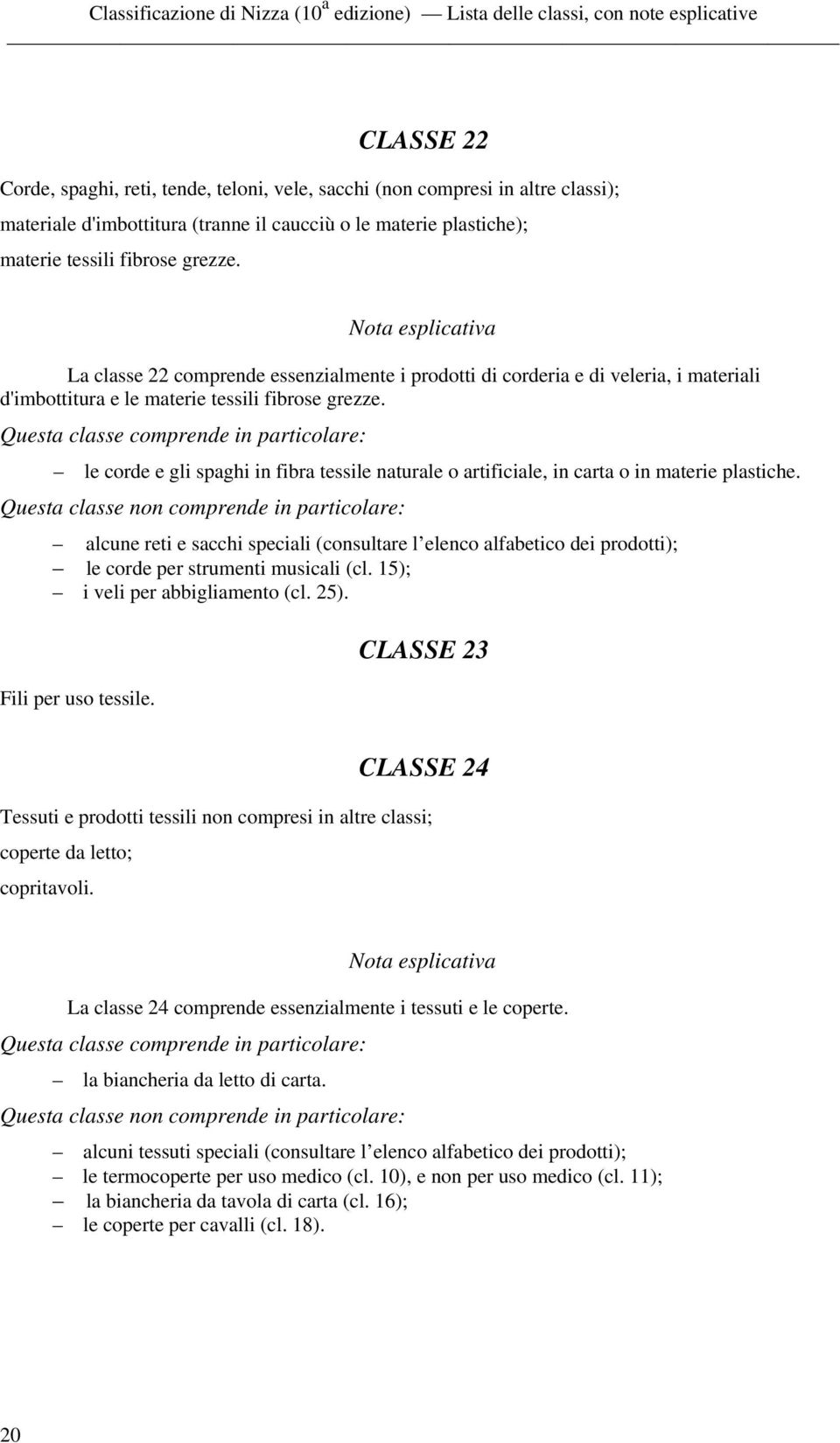 le corde e gli spaghi in fibra tessile naturale o artificiale, in carta o in materie plastiche.