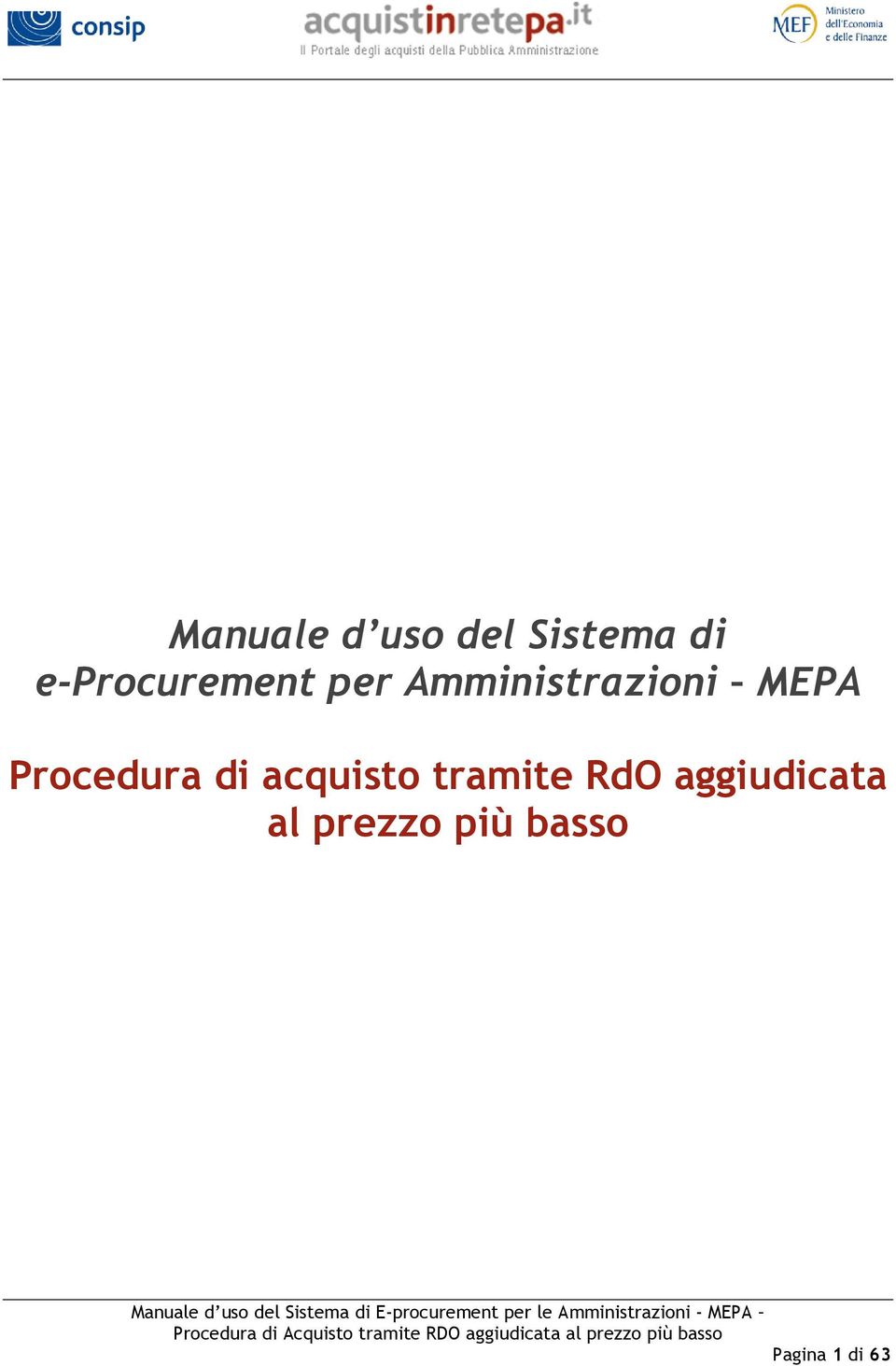 MEPA Procedura di acquisto tramite