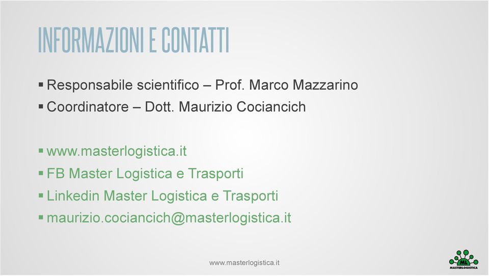 Maurizio Cociancich FB Master Logistica e Trasporti