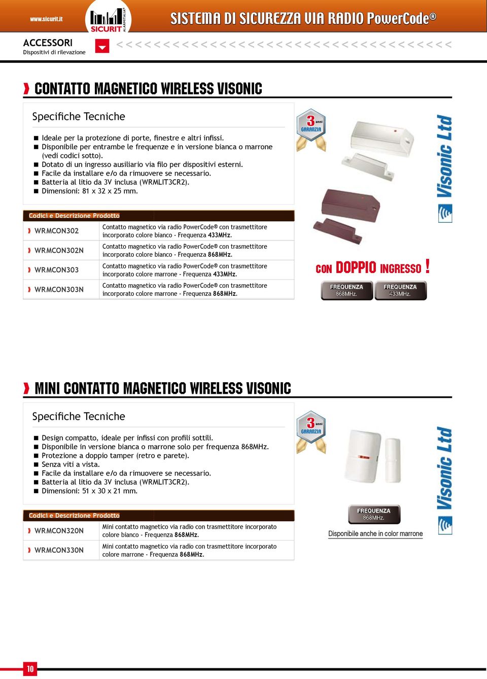 Facile da installare e/o da rimuovere se necessario. Batteria al litio da 3V inclusa (WRMLIT3CR2). Dimensioni: 81 x 32 x 25 mm.