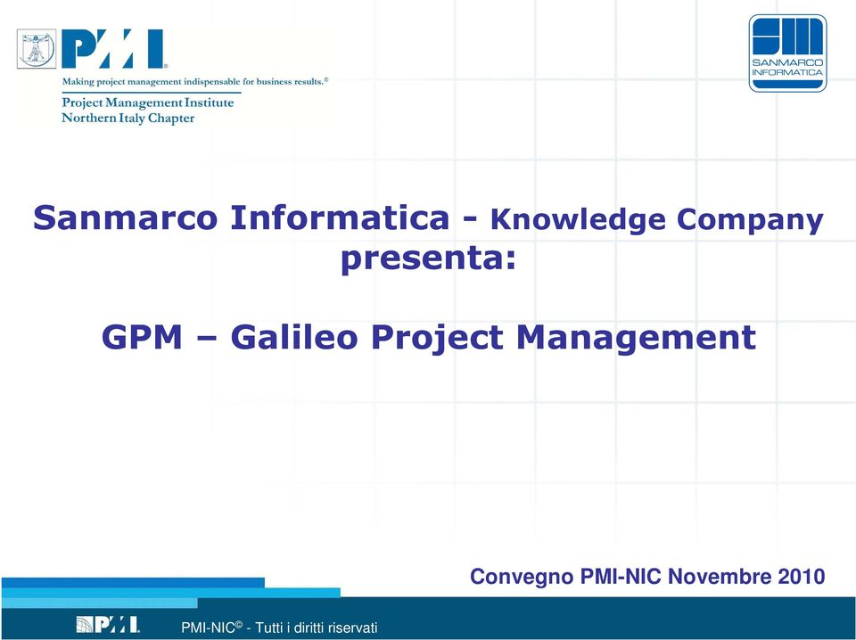 Project Management Convegno PMI-NIC