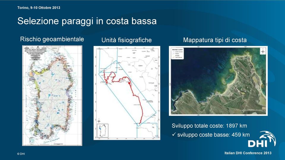 fisiografiche Mappatura tipi di costa