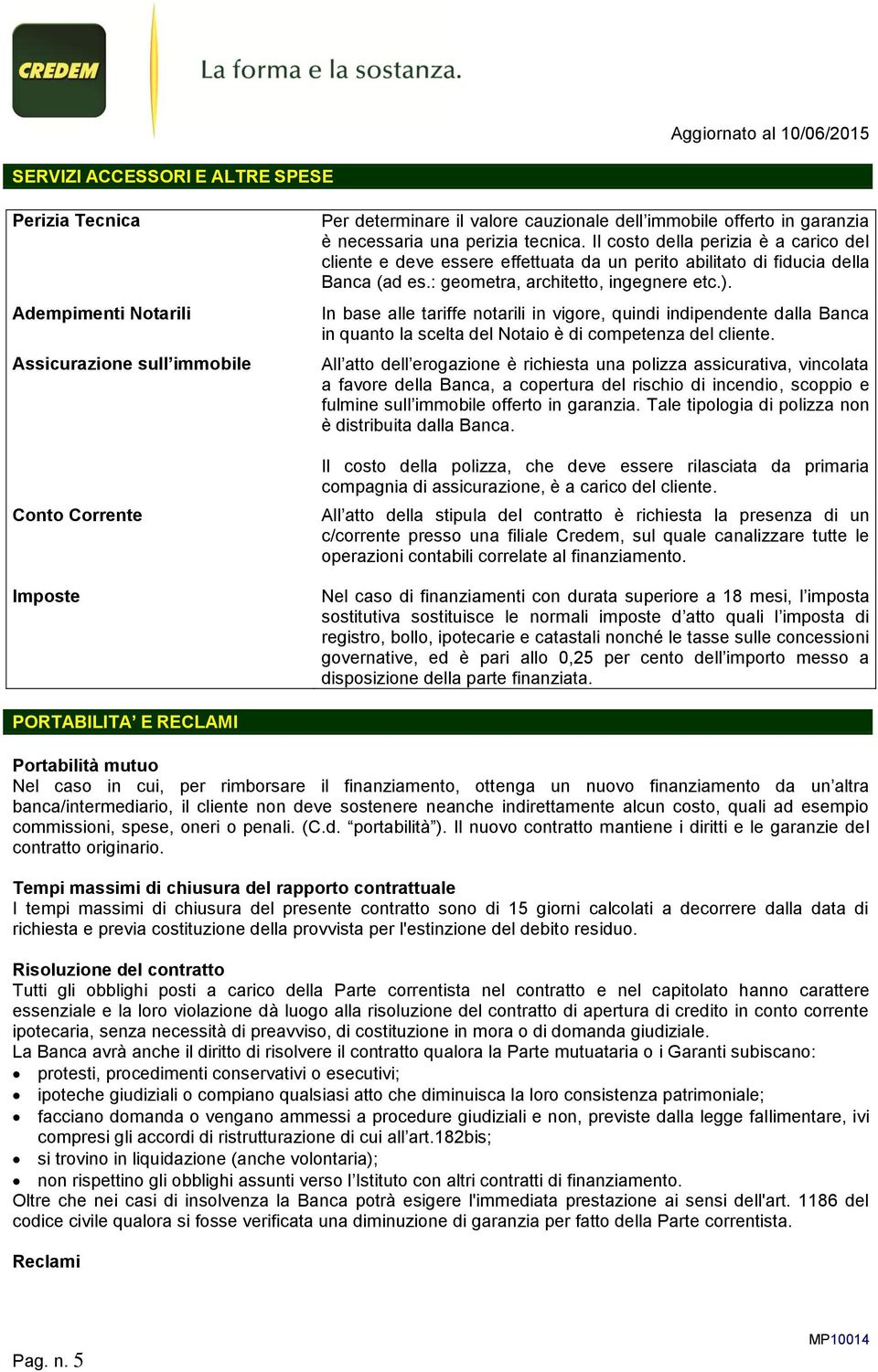 In base alle tariffe notarili in vigore, quindi indipendente dalla Banca in quanto la scelta del Notaio è di competenza del cliente.