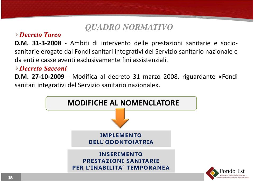 31-3-2008 - Ambiti di intervento delle prestazioni sanitarie e sociosanitarie erogate dai Fondi