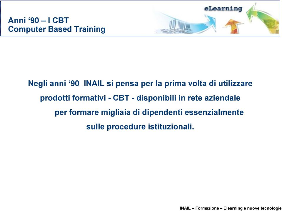formativi - CBT - disponibili in rete aziendale per formare