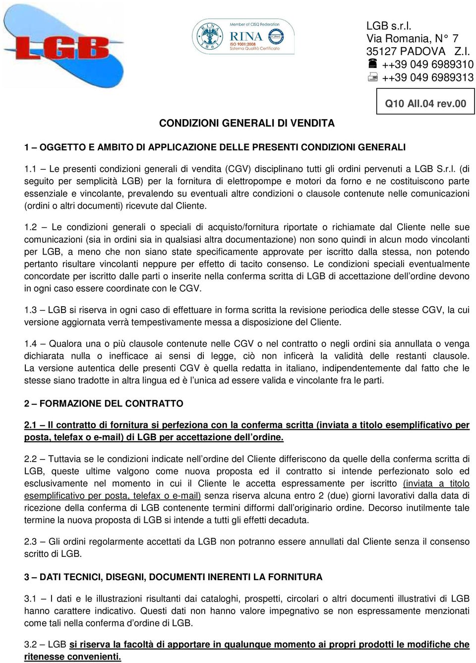 di vendita (CGV) discipli