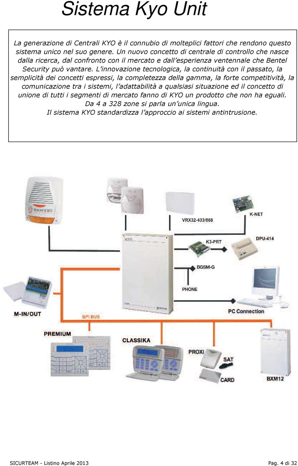 L innovazione tecnologica, la continuità con il passato, la semplicità dei concetti espressi, la completezza della gamma, la forte competitività, la comunicazione tra i sistemi, l