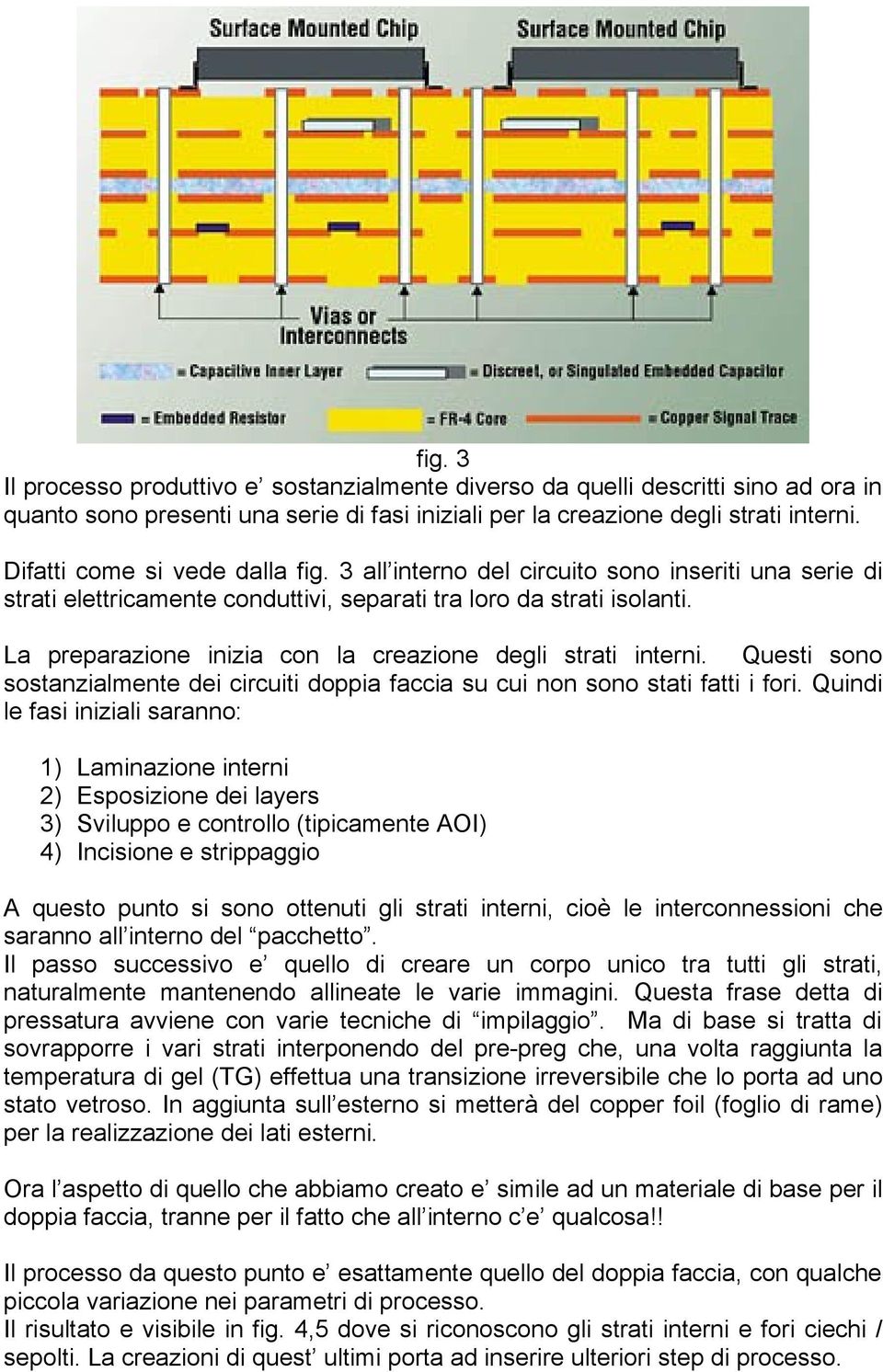 La preparazione inizia con la creazione degli strati interni. Questi sono sostanzialmente dei circuiti doppia faccia su cui non sono stati fatti i fori.