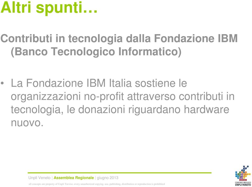 Italia sostiene le organizzazioni no-profit attraverso