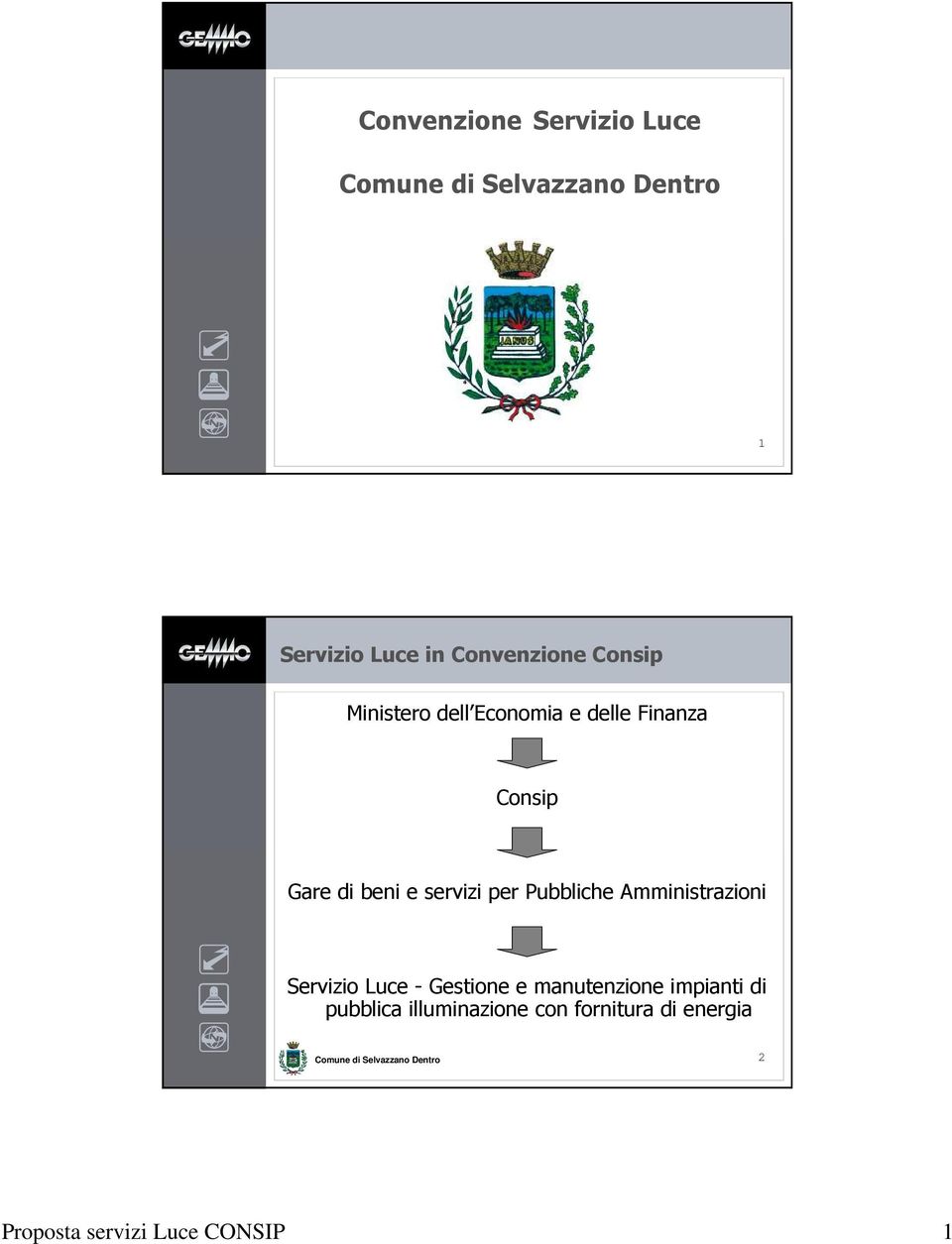 Amministrazioni Servizio Luce - Gestione e manutenzione impianti di