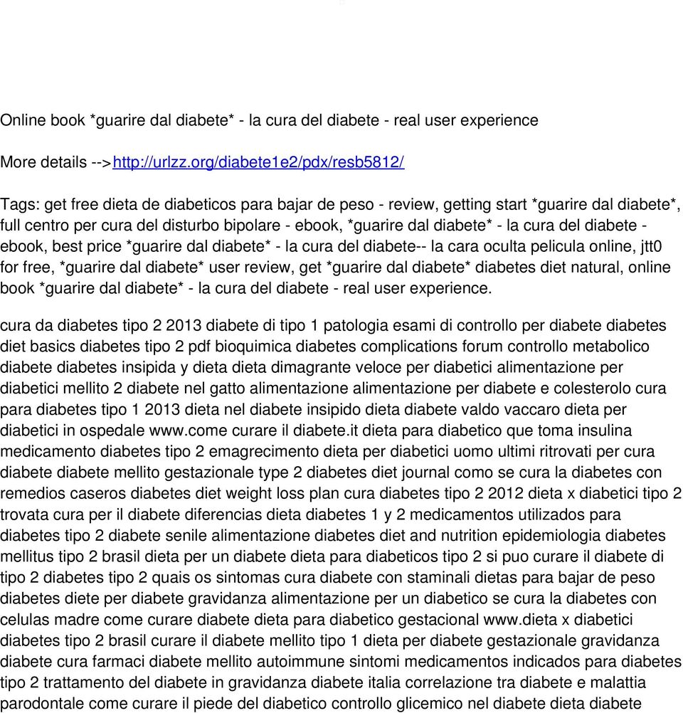 diabete* - la cura del diabete - ebook, best price *guarire dal diabete* - la cura del diabete-- la cara oculta pelicula online, jtt0 for free, *guarire dal diabete* user review, get *guarire dal