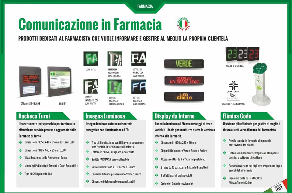 Interno Elimina Code Uno strumento indispensabile per fornire alla Insegna luminosa esterna a risparmio Pannello luminoso a LED con messaggi di testo Il sistema più efficiente per gestire al meglio