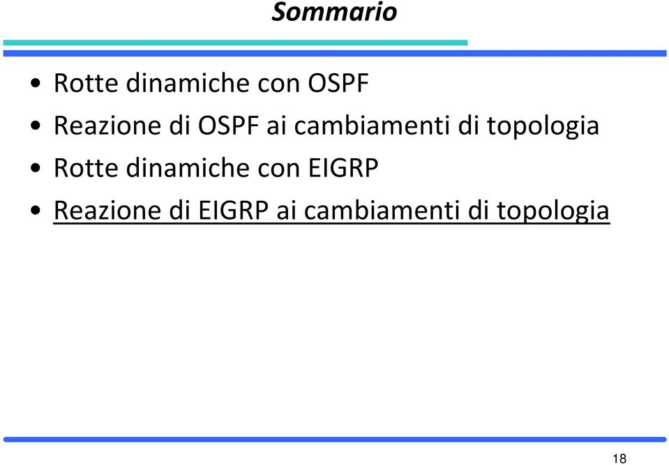 topologia Rotte dinamiche con EIGRP