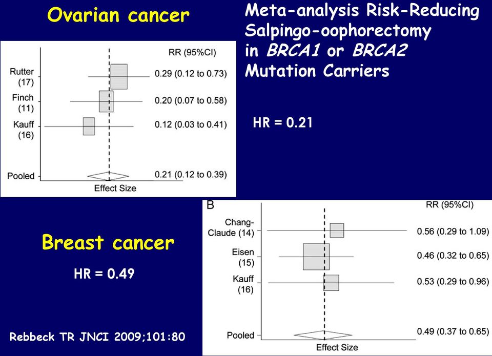 BRCA1 or BRCA2 Mutation Carriers HR = 0.