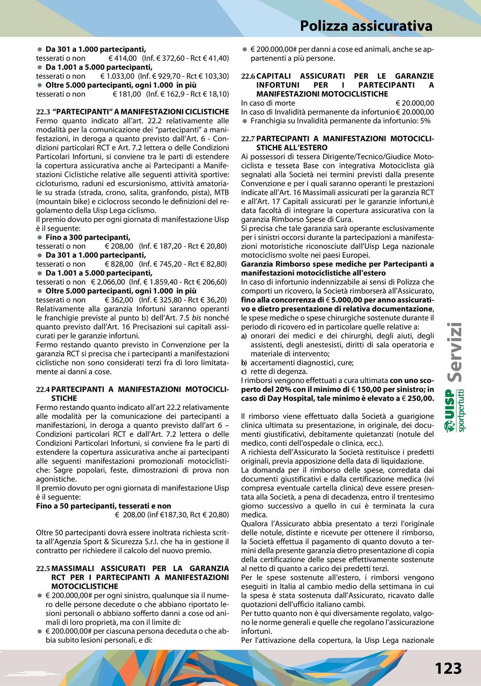 6 - Condizioni particolari RCT e Art. 7.