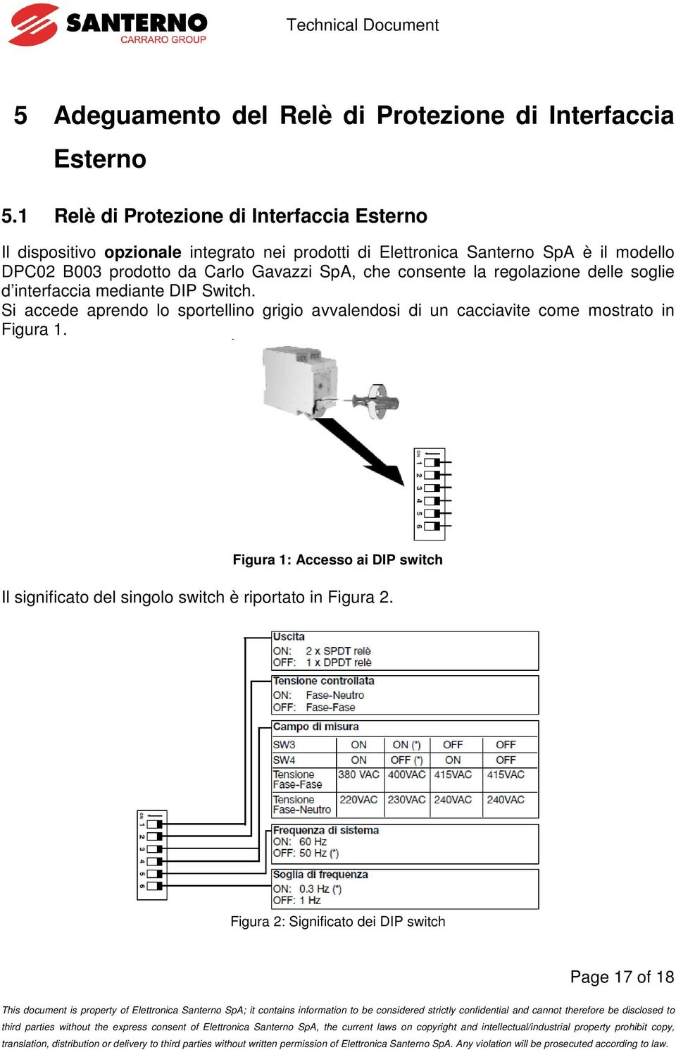 DPC02 B003 prodotto da Carlo Gavazzi SpA, che consente la regolazione delle soglie d interfaccia mediante DIP Switch.