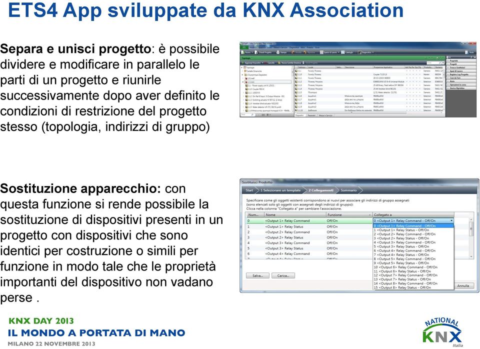 gruppo) Sostituzione apparecchio: con questa funzione si rende possibile la sostituzione di dispositivi presenti in un progetto con