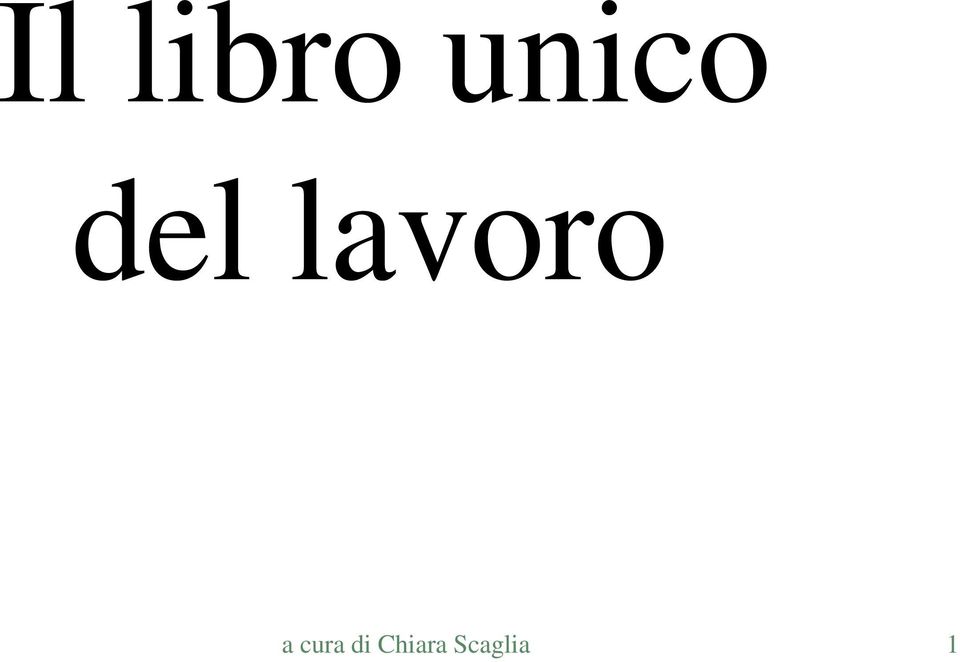 lavoro a